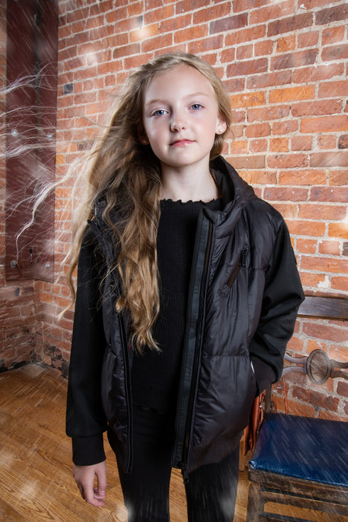 Ellabee Fur Lined Black Bomber